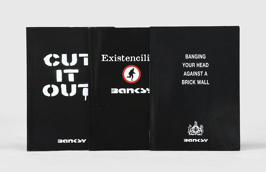 BANKSY バンクシー 本 Existencilism / Banging… Banging Your Head Against a Brick Wall; Existencilism; Cut it Out