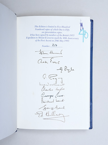 The Ascent of Everest.,HUNT, John.,1993,Signed by the surviving