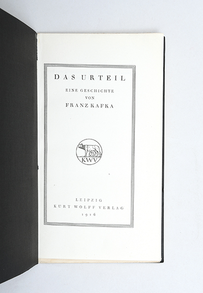 Das Urteil.,KAFKA, Franz.,1916,