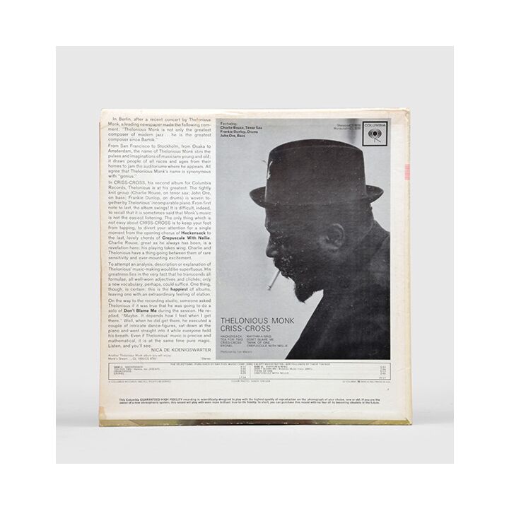 Criss-Cross.,1963,Inscribed by Monk to 