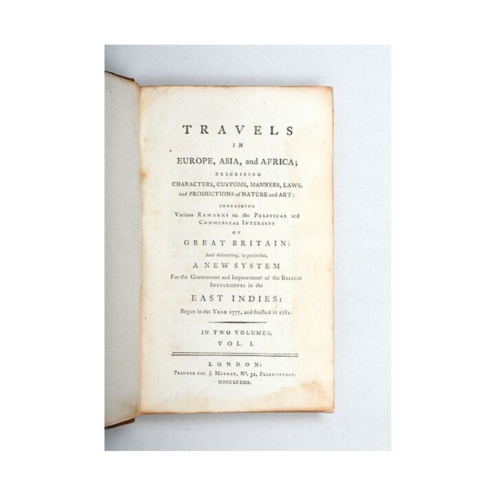 Travels in Europe, Asia and Africa;,1782