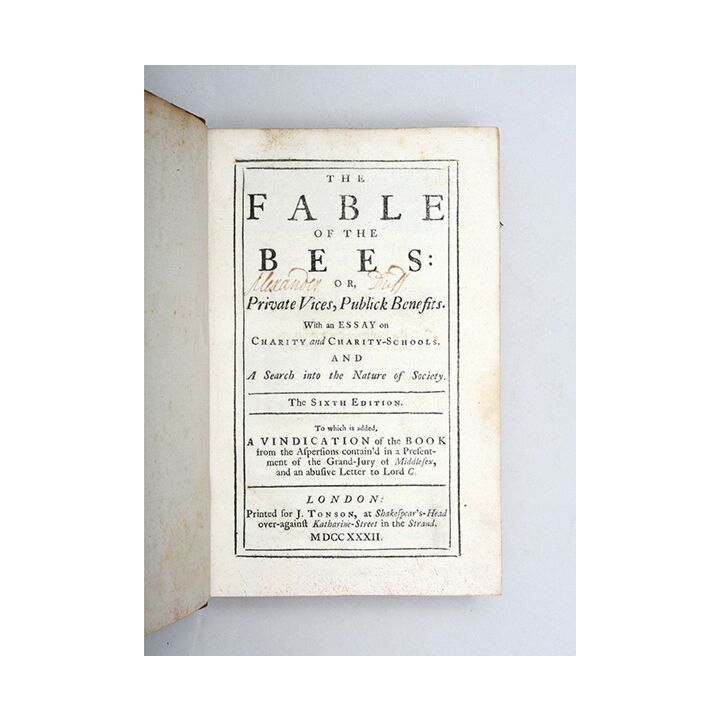 The Fable of the Bees; [together with:] The Fable of the Bees