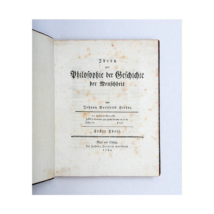 Herder Zur Philosophie der Geschichte 2冊 Ideen zur Philosophie der Geschichte der Menschheit.,HERDER