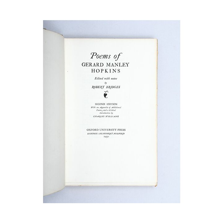 Poems.,HOPKINS, Gerard Manley.,1918,