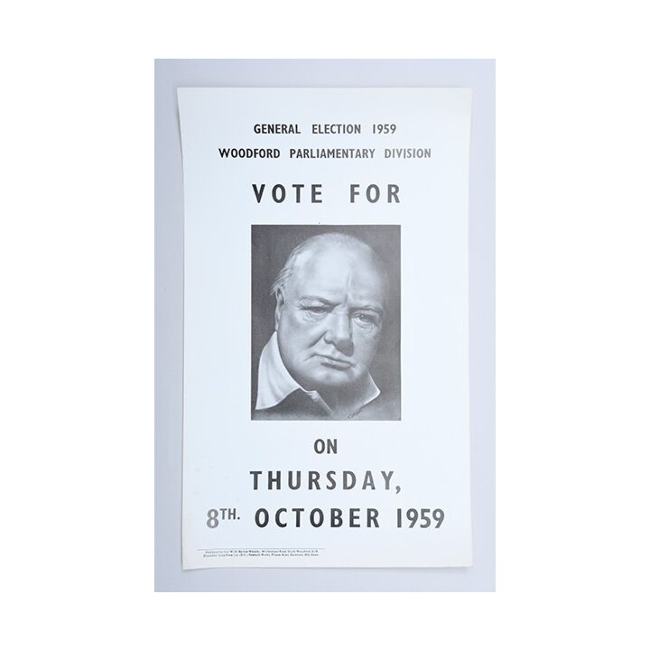 General election poster.,CHURCHILL, Winston S.,1959,The iconic leader