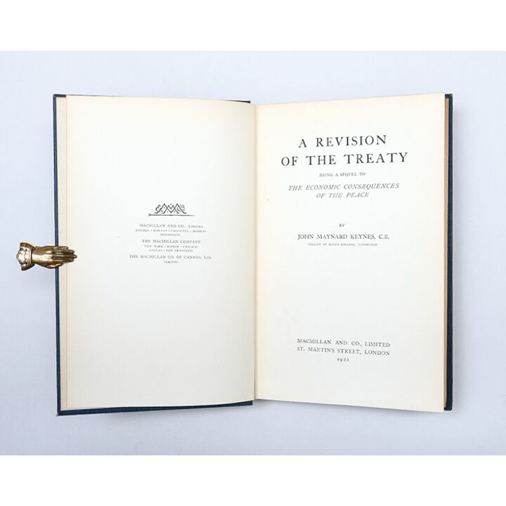 A Revision of the Treaty.,KEYNES, John Maynard.,1922