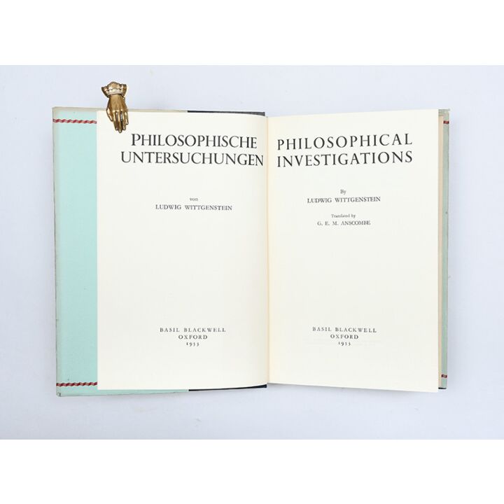 Philosophical Investigations.,WITTGENSTEIN, Ludwig.,1953,The