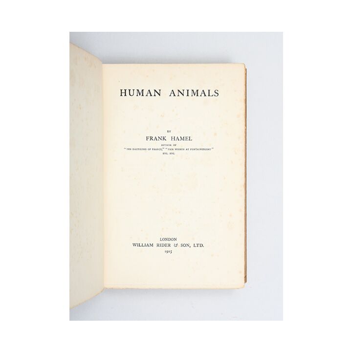 Human Animals.,HAMEL, Florence, as Frank.,1915