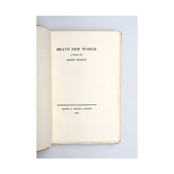Brave New World.,HUXLEY, Aldous.,1932,The signed issue of his