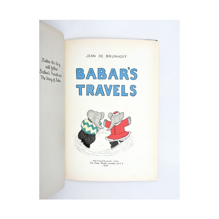 Babar's Travels.,BRUNHOFF, Jean de.,1935