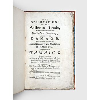 Some Observations on the Assiento Trade,,KNIGHT, James.,1728
