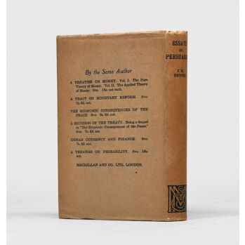 Essays in Persuasion.,KEYNES, John Maynard.,1931,