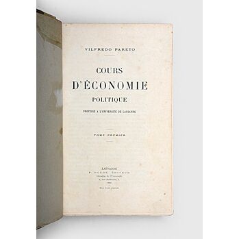 Cours d'Économie Politique.,PARETO, Vilfredo.,1896,Pareto's Principle