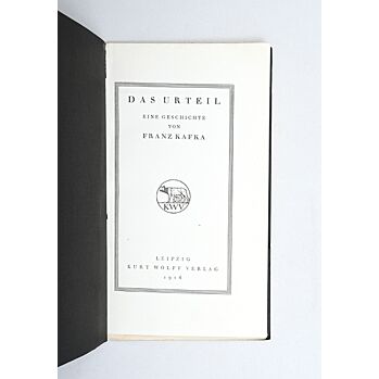 Das Urteil.,KAFKA, Franz.,1916,