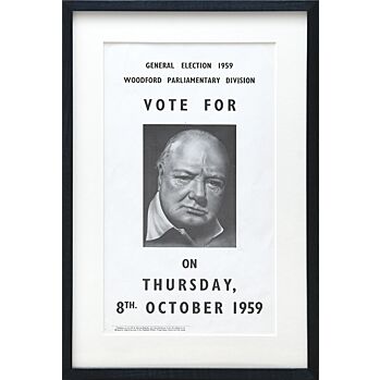 【希少】THE BRITISH GENERAL ELECTION OF 1959 General election poster.,CHURCHILL, Winston S.,1959,The iconic leader