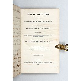 Livre Aids To Reflection Samuel Taylor Coleridge Première édition Originale 1825 Londres