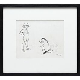 Shepard Christopher Robin Original artwork for The House at Pooh Corner: