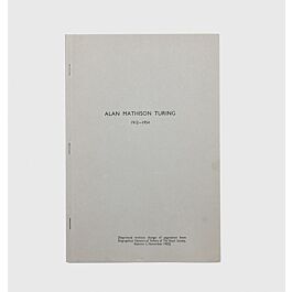 Alan Mathison Turing 1912-1954.,TURING, Alan - NEWMAN, Max.,1955,