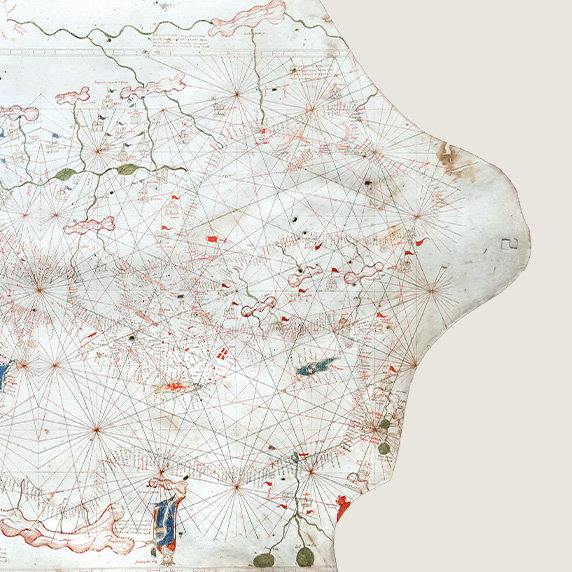 Treasure House Fair showcase featuring rare books, manuscripts, and the Rex Tholomeus portolan chart